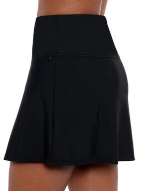 Miraclesuit Black Fit& Flair Swim Skirt with Stretch Waistband size 10 NWT